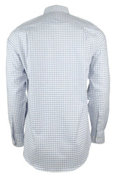 Men's Plaid Button Down Long Sleeve Shirt-DB-S Dutch Blue